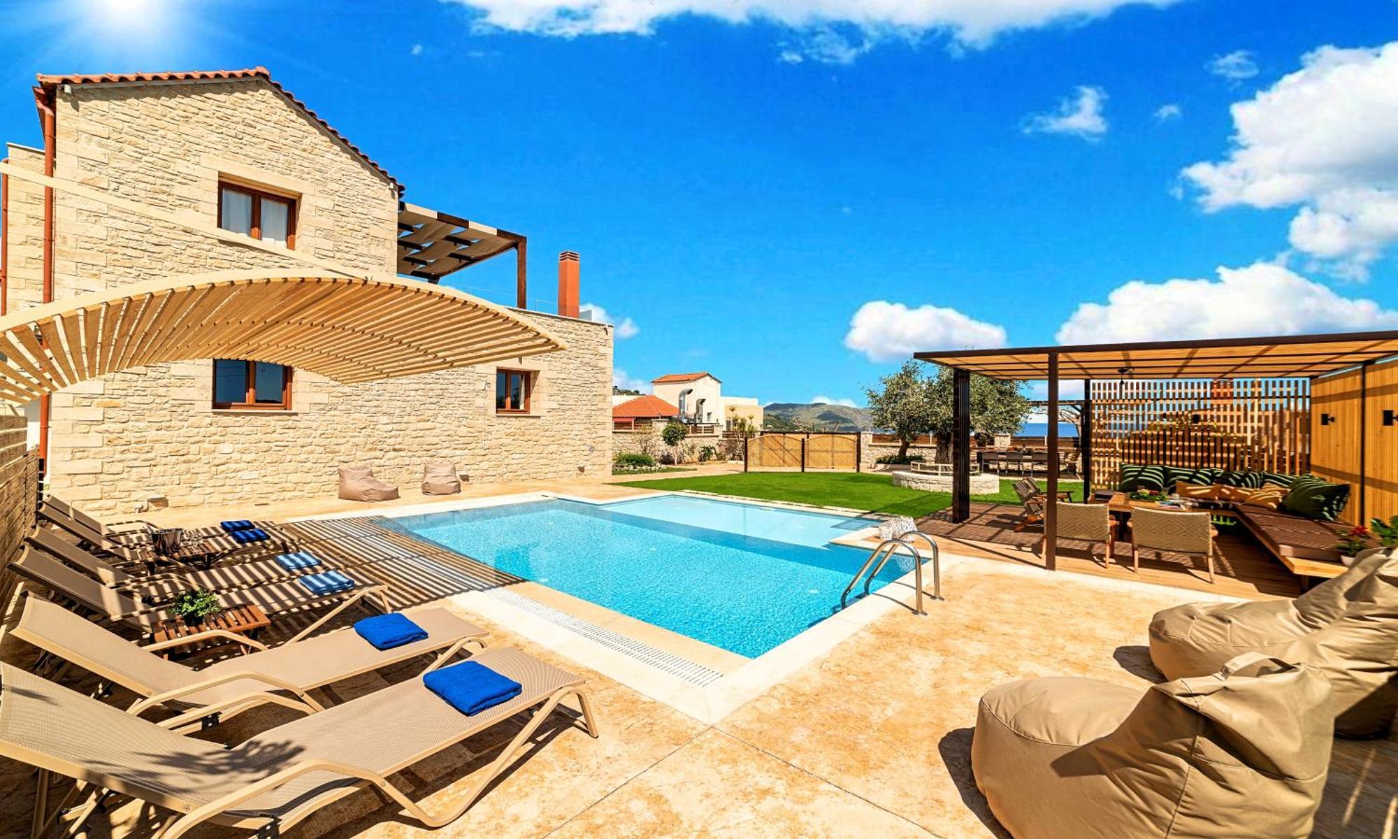 Cretan Sunrise Villa Heated Pool Dhimitrouliana Экстерьер фото